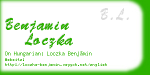 benjamin loczka business card