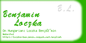 benjamin loczka business card